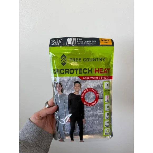 Free Country Kids' Microtech® Heat Base Layer Set – Size Small (5–6) – Unisex - Picture 2 of 4